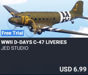 WWII D-Days C-47 Liveries by JED Studio. USD $6.99