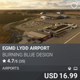 EGMD Lydd Airport by Burning Blue Design. USD $16.99