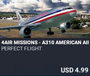 4AIR MISSIONS - A310 AMERICAN AIRLNES by Perfect Flight. USD $4.99