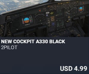 NEW COCKPIT A330 BLACK by 2Pilot. USD $4.99