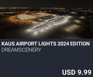 KAUS Airport Lights 2024 Edition by Dreamscenery. USD $9.99