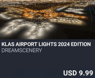 KLAS Airport Lights 2024 Edition by Dreamscenery. USD $9.99
