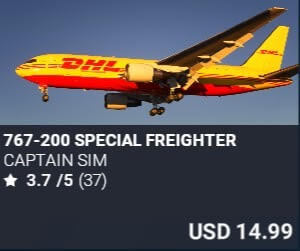 767-200 Special Freighter by Captain Sim. USD $14.99