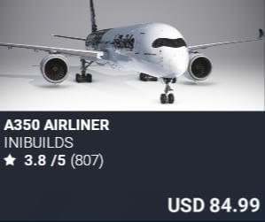 A350 Airliner by inibuilds USD 84.99