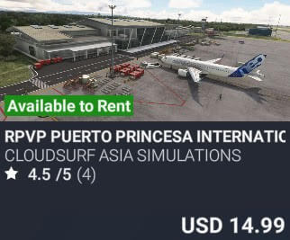 RPVP Puerto Princesa International Airport by Cloudsurf Asia Simulations. USD $14.99