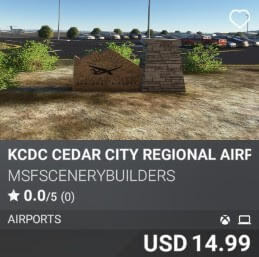 KCDC Cedar City Regional Airport by msfscenerybuilders. USD $14.99