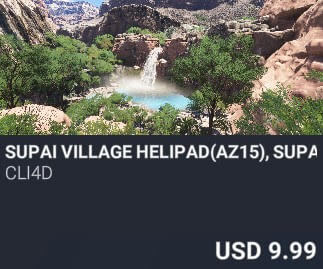 Supai Village Helipad(AZ15), Supai, Arizona by Cli4D. USD $9.99
