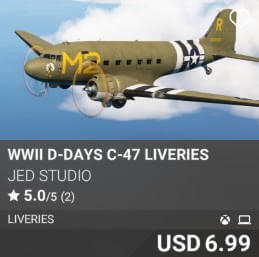 WWII D-Days C-47 Liveries by JED Studio. USD $6.99
