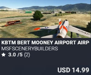 KBTM Bert Mooney Airport airport by MSFScenerybuilders. USD $14.99
