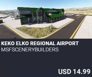 KEKO Elko Regional Airport by MSFScenerybuilders. USD $14.99