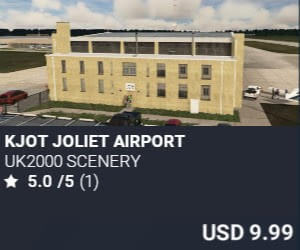 KJOT Joliet Airport by UK2000 Scenery. USD $9.99