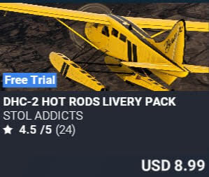 DHC-2 Hot Rods Livery Pack by STOL Addicts. USD $8.99