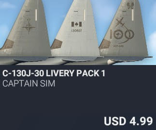 C-130J-30 Livery Pack 1 by Captain Sim. USD $4.99