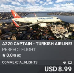 A320 Captain - Turkish Airlines by Perfect Flight. USD $8.99