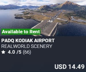 PADQ Kodiak Airport by Realworld Scenery. USD $14.99