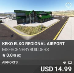 KEKO Elko Regional Airport by msfscenerybuilders. USD $14.99