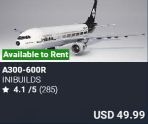 A300-600R by iniBuilds. USD $49.99