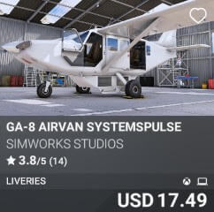 GA-8 Airvan SystemsPulse by SimWorks Studios. USD $17.49