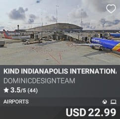 KIND Indianapolis International Airport by DOMINICDESIGNTEAM. USD $22.99
