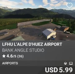 LFHU L'Alpe D'Huez Airport by Bank Angle Studio. USD $5.99
