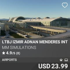 LTBJ Izmir Adnan Menderes Intl Airport by MM SIMULATIONS. USD $23.99