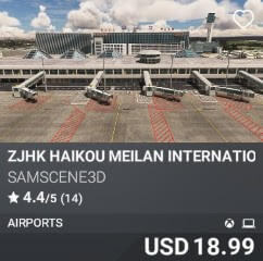 ZJHK Haikou Meilan International Airport by SamScene3D. USD $18.99