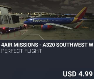 4AIR MISSIONS - A320 SOUTHWEST WHAT IF by Perfect Flight. USD $4.99