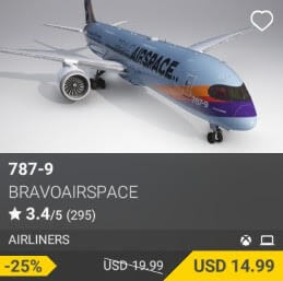 787-9 by BravoAirspace. USD $19.99 (on sale for 14.99)