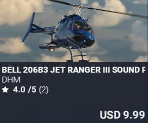 Bell 206B3 Jet Ranger III Sound Pack by DHM USD 9.99