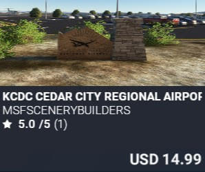 KCDC Cedar City Regional Airport by msfscenerybuilders. USD $14.99