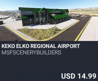 KEKO Elko Regional Airport by msfscenerybuilders. USD $14.99