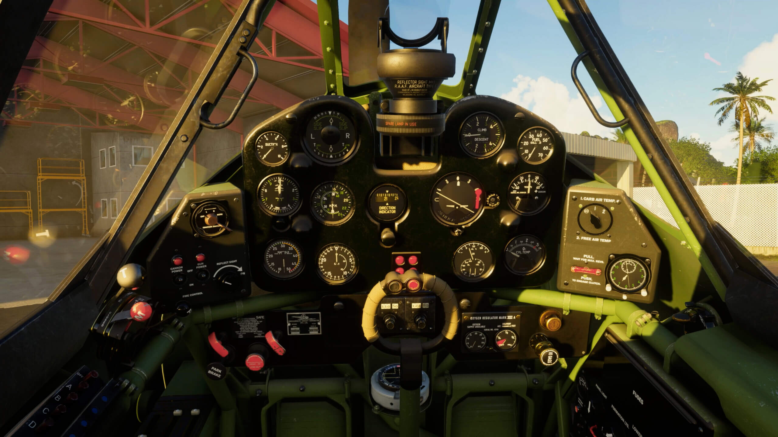 CAC Boomerang cockpit interior
