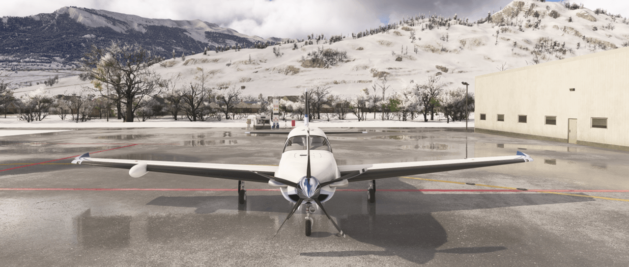 Piper M600 Turboprop in the snow on ice