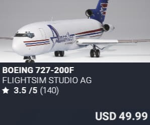 Boeing 727-200F by FlightSim Studio AG. USD $49.99