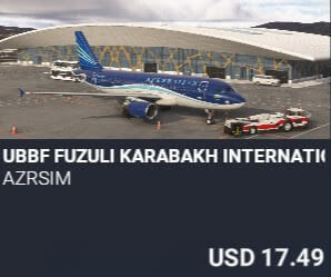 UBBF Fuzuli Karabakh International Airport by Azrsim. USD $17.49
