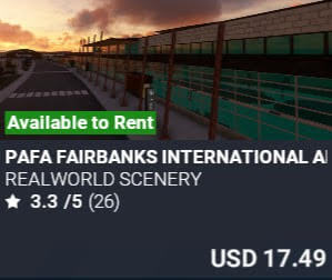 PAFA Fairbanks International Airport Alaska V3.0 by Realworld Scenery. USD $17.49