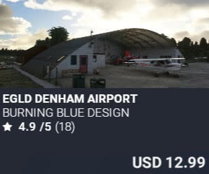 EGLD Denham Airport by Burning Blue Design. USD $12.99