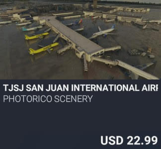 TJSJ San Juan International Airport by Photorico Scenery. USD $22.99