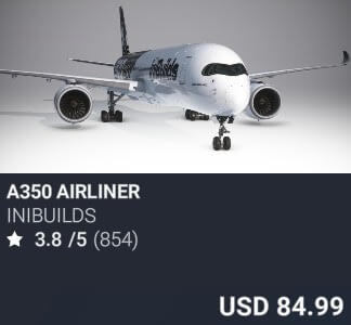 A350 Airliner by iniBuilds. USD $84.99