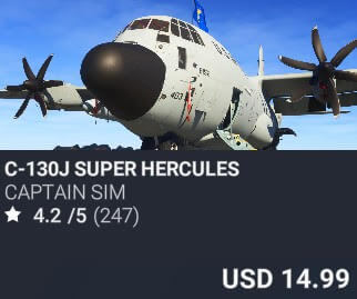 C-130J Super Hercules by Captain Sim. USD $14.99