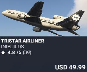TriStar Airliner by iniBuilds. USD $49.99