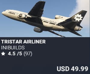 TriStar Airliner by iniBuilds. USD $49.99