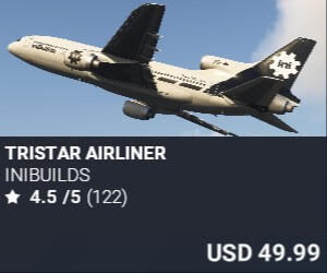 TriStar Airliner by iniBuilds. USD $49.99