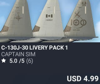 C-130J-30 Livery Pack 1 by Captain Sim. USD $4.99