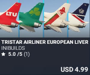 TriStar Airliner European Livery Pack by iniBuilds. USD $4.99