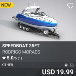 Speedboat 35ft by Rodrigo Moraes. USD $19.99