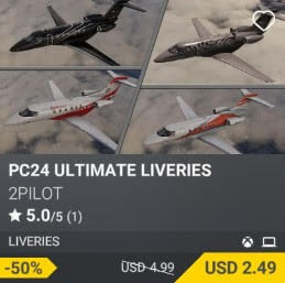 PC24 ULTIMATE LIVERIES by 2PILOT. USD $4.99 (on sale for 2.49)