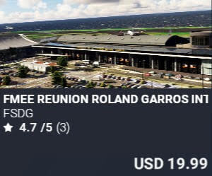 FMEE Reunion Roland Garros International Airport by FSDG. USD $19.99