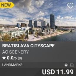 Bratislava Cityscape by AC Scenery. USD $11.99