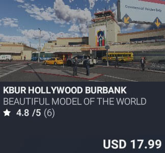 KBUR Hollywood Burbank by Beautiful Model of the World. USD $17.99
